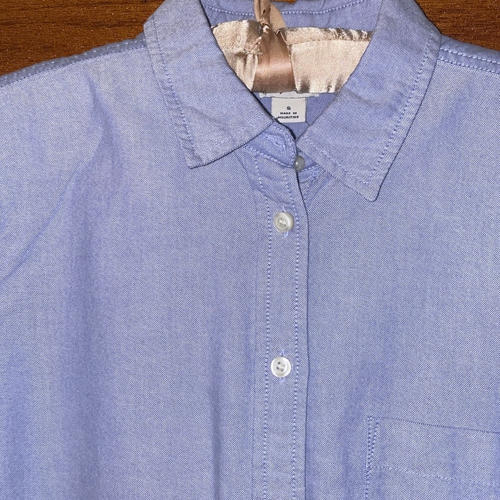 NWT JCrew Factory button-up oxford in signature fit; small; blue; g1209 - Picture 4 of 8
